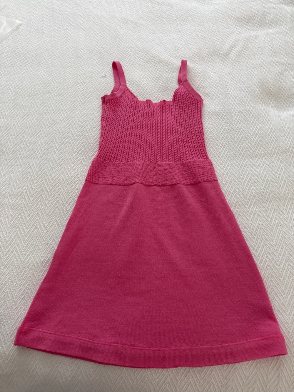 Blue Rain Girls Pink Ribbed Knit Tank Dress